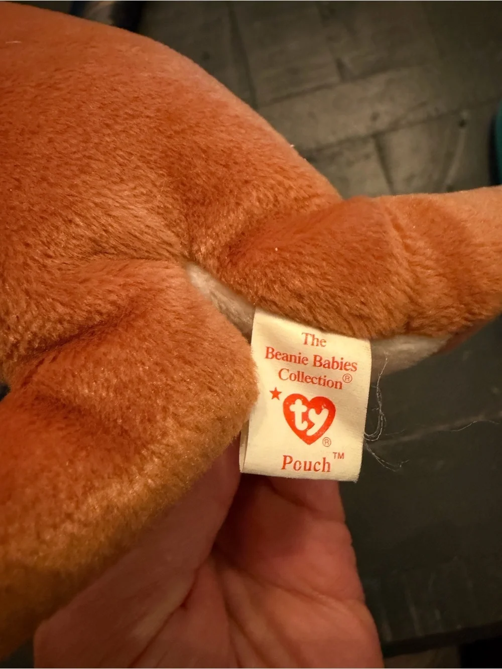 Pouch beanie babies Kangaroo with Joey Stuffed Animal - Brown